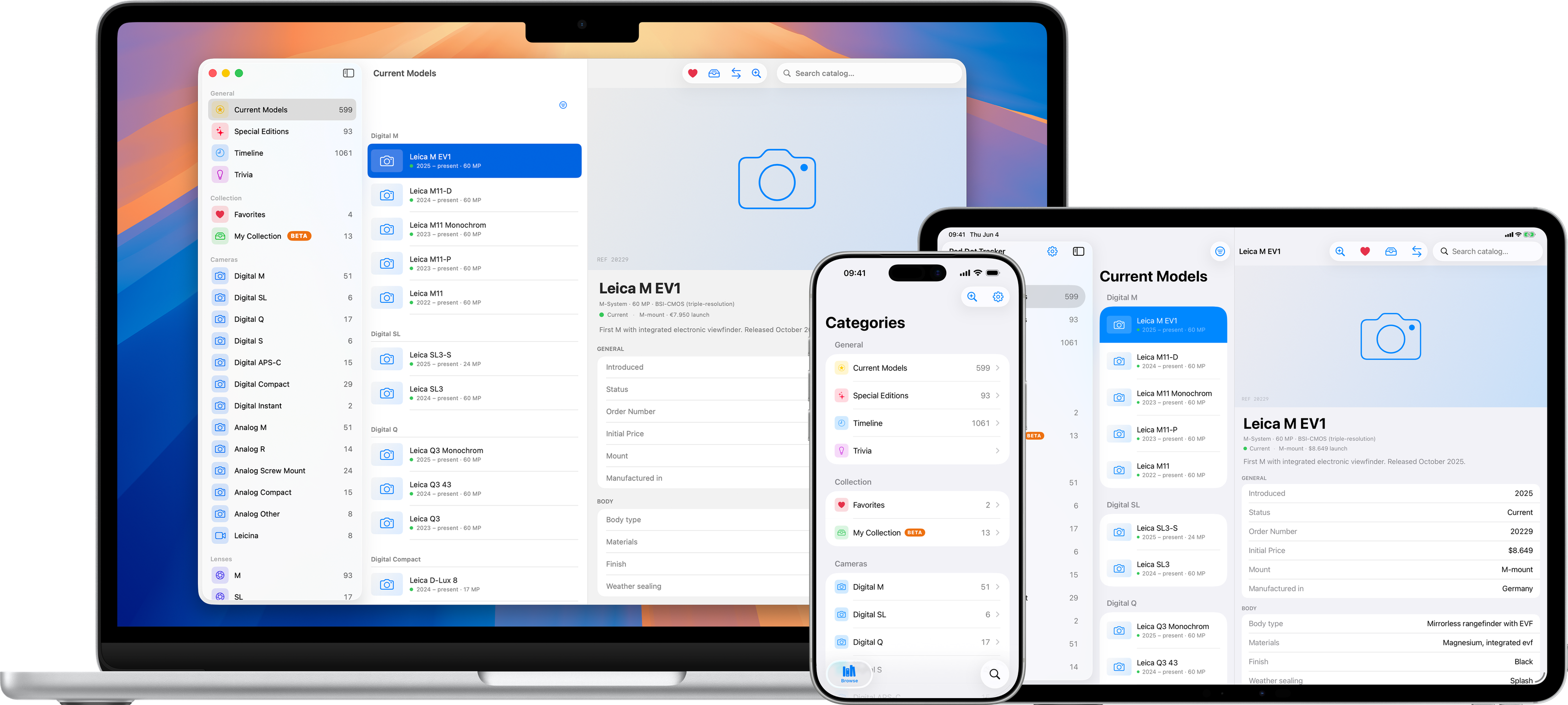 Red Dot Tracker running on MacBook, iPad and iPhone